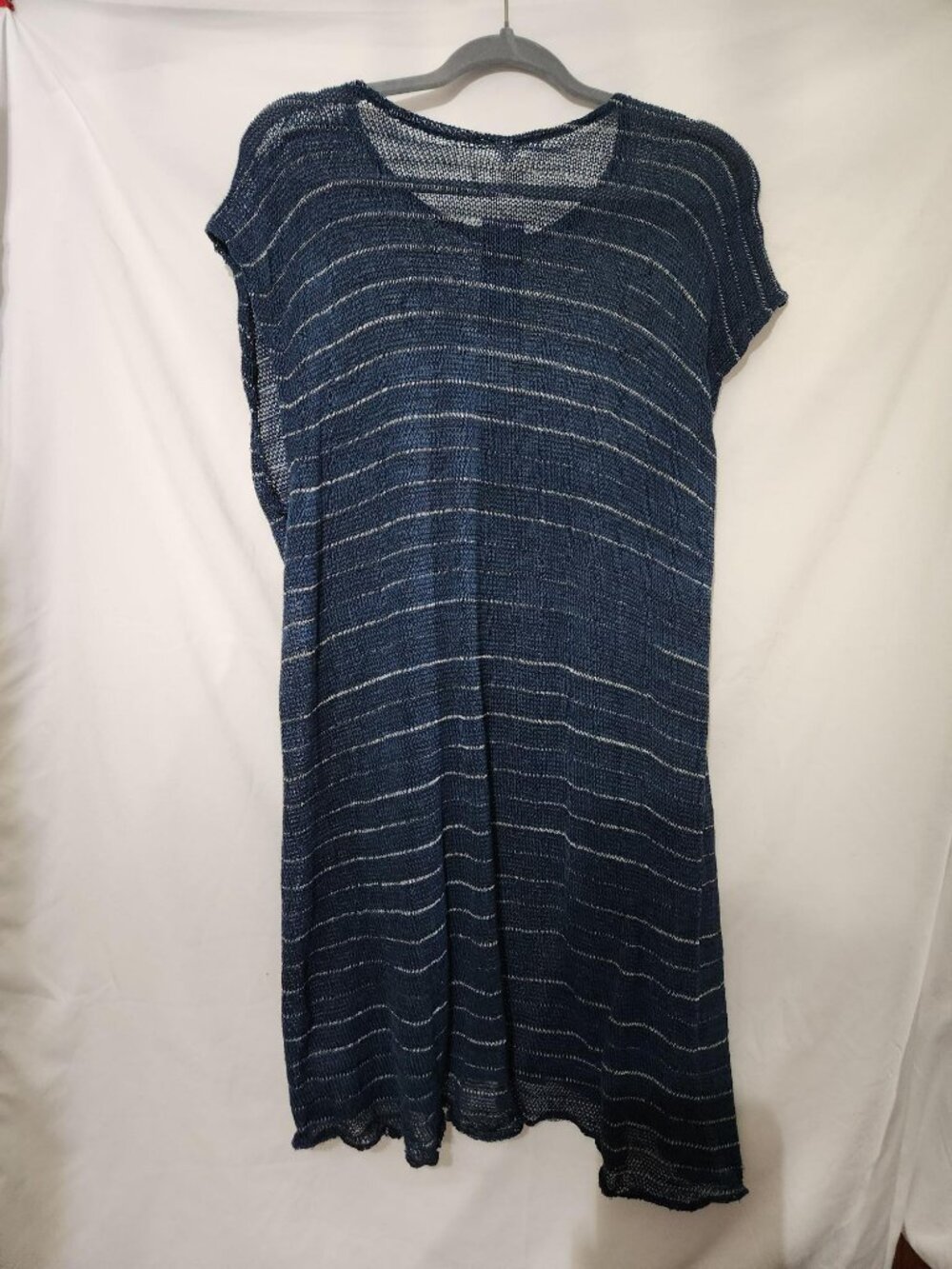 NWT Mexicali Blues Striped Retro Cover Up Navy Blue Beach Tunic One Size